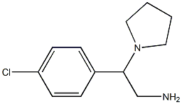 2-(4-chlorophenyl)-2-pyrrolidin-1-ylethanamine Struktur