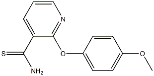 2-(4-methoxyphenoxy)pyridine-3-carbothioamide Struktur