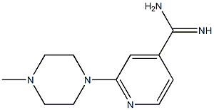 2-(4-methylpiperazin-1-yl)pyridine-4-carboximidamide Struktur