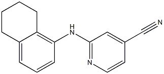 2-(5,6,7,8-tetrahydronaphthalen-1-ylamino)pyridine-4-carbonitrile Struktur