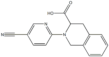 2-(5-cyanopyridin-2-yl)-1,2,3,4-tetrahydroisoquinoline-3-carboxylic acid Struktur