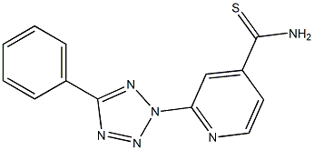 2-(5-phenyl-2H-1,2,3,4-tetrazol-2-yl)pyridine-4-carbothioamide Struktur