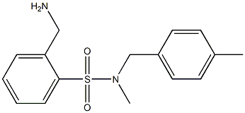 2-(aminomethyl)-N-methyl-N-[(4-methylphenyl)methyl]benzene-1-sulfonamide Struktur