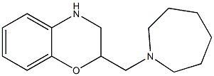 2-(azepan-1-ylmethyl)-3,4-dihydro-2H-1,4-benzoxazine Struktur