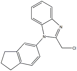 2-(chloromethyl)-1-(2,3-dihydro-1H-inden-5-yl)-1H-1,3-benzodiazole Struktur