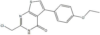 2-(chloromethyl)-5-(4-ethoxyphenyl)-3H,4H-thieno[2,3-d]pyrimidin-4-one Struktur