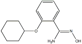 2-(cyclohexyloxy)-N'-hydroxybenzene-1-carboximidamide Struktur