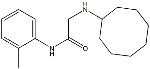 2-(cyclooctylamino)-N-(2-methylphenyl)acetamide Struktur