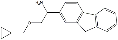 2-(cyclopropylmethoxy)-1-(9H-fluoren-2-yl)ethan-1-amine Struktur