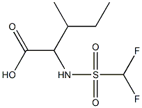 2-(difluoromethane)sulfonamido-3-methylpentanoic acid Struktur