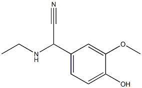 2-(ethylamino)-2-(4-hydroxy-3-methoxyphenyl)acetonitrile Struktur