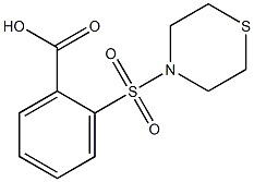 2-(thiomorpholine-4-sulfonyl)benzoic acid Struktur