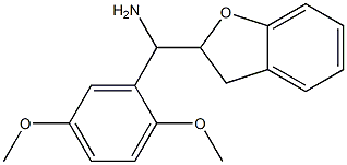 2,3-dihydro-1-benzofuran-2-yl(2,5-dimethoxyphenyl)methanamine Struktur