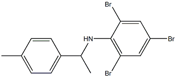 2,4,6-tribromo-N-[1-(4-methylphenyl)ethyl]aniline Struktur