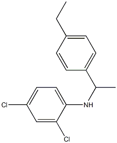 2,4-dichloro-N-[1-(4-ethylphenyl)ethyl]aniline Struktur