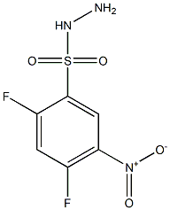 2,4-difluoro-5-nitrobenzene-1-sulfonohydrazide Struktur