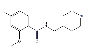 2,4-dimethoxy-N-(piperidin-4-ylmethyl)benzamide Struktur