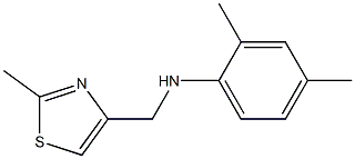 2,4-dimethyl-N-[(2-methyl-1,3-thiazol-4-yl)methyl]aniline Struktur