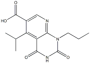 2,4-dioxo-5-(propan-2-yl)-1-propyl-1H,2H,3H,4H-pyrido[2,3-d]pyrimidine-6-carboxylic acid Struktur