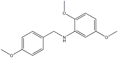 2,5-dimethoxy-N-[(4-methoxyphenyl)methyl]aniline Struktur