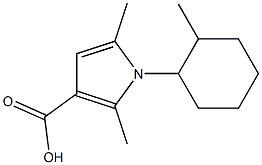 2,5-dimethyl-1-(2-methylcyclohexyl)-1H-pyrrole-3-carboxylic acid Struktur