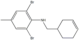 2,6-dibromo-N-(cyclohex-3-en-1-ylmethyl)-4-methylaniline Struktur