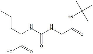 2-[({[2-(tert-butylamino)-2-oxoethyl]amino}carbonyl)amino]pentanoic acid Struktur