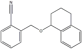 2-[(1,2,3,4-tetrahydronaphthalen-1-yloxy)methyl]benzonitrile Struktur