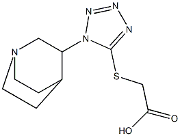 2-[(1-{1-azabicyclo[2.2.2]octan-3-yl}-1H-1,2,3,4-tetrazol-5-yl)sulfanyl]acetic acid Struktur