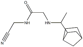 2-[(1-{bicyclo[2.2.1]heptan-2-yl}ethyl)amino]-N-(cyanomethyl)acetamide Struktur