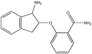 2-[(1-amino-2,3-dihydro-1H-inden-2-yl)oxy]benzamide Struktur