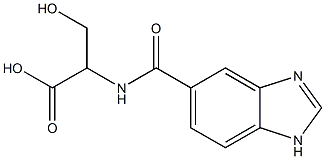 2-[(1H-benzimidazol-5-ylcarbonyl)amino]-3-hydroxypropanoic acid Struktur