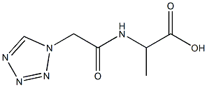 2-[(1H-tetrazol-1-ylacetyl)amino]propanoic acid Struktur