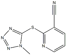 2-[(1-methyl-1H-1,2,3,4-tetrazol-5-yl)sulfanyl]pyridine-3-carbonitrile Struktur