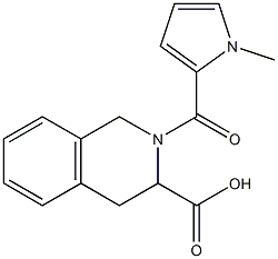 2-[(1-methyl-1H-pyrrol-2-yl)carbonyl]-1,2,3,4-tetrahydroisoquinoline-3-carboxylic acid Struktur