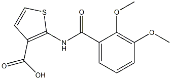 2-[(2,3-dimethoxybenzene)amido]thiophene-3-carboxylic acid Struktur