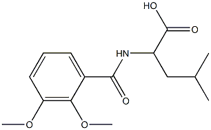 2-[(2,3-dimethoxybenzoyl)amino]-4-methylpentanoic acid Struktur