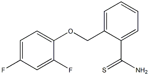 2-[(2,4-difluorophenoxy)methyl]benzenecarbothioamide Struktur