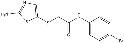 2-[(2-amino-1,3-thiazol-5-yl)thio]-N-(4-bromophenyl)acetamide Struktur