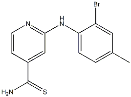 2-[(2-bromo-4-methylphenyl)amino]pyridine-4-carbothioamide Struktur