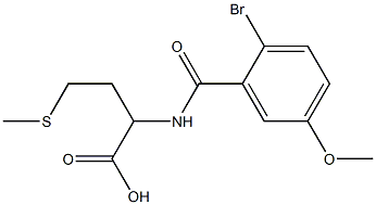 2-[(2-bromo-5-methoxyphenyl)formamido]-4-(methylsulfanyl)butanoic acid Struktur