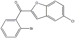 2-[(2-bromophenyl)carbonyl]-5-chloro-1-benzofuran Struktur