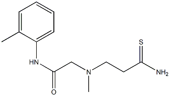 2-[(2-carbamothioylethyl)(methyl)amino]-N-(2-methylphenyl)acetamide Struktur