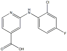 2-[(2-chloro-4-fluorophenyl)amino]pyridine-4-carboxylic acid Struktur