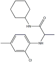 2-[(2-chloro-4-methylphenyl)amino]-N-cyclohexylpropanamide Struktur