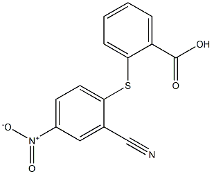 2-[(2-cyano-4-nitrophenyl)sulfanyl]benzoic acid Struktur