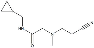 2-[(2-cyanoethyl)(methyl)amino]-N-(cyclopropylmethyl)acetamide Struktur