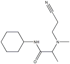 2-[(2-cyanoethyl)(methyl)amino]-N-cyclohexylpropanamide Struktur