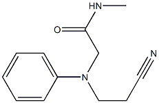 2-[(2-cyanoethyl)(phenyl)amino]-N-methylacetamide Struktur