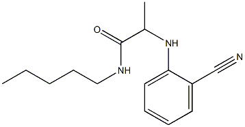 2-[(2-cyanophenyl)amino]-N-pentylpropanamide Struktur